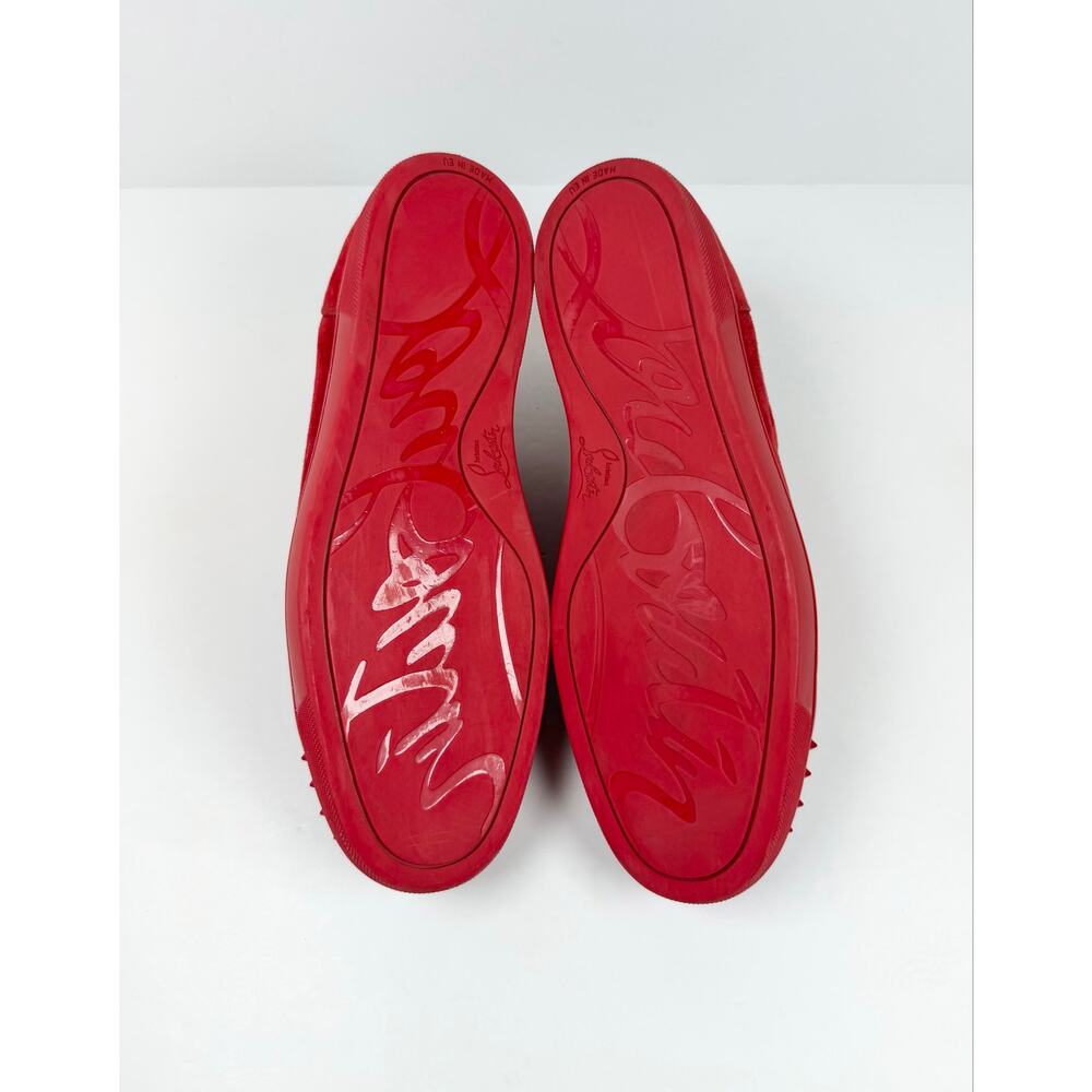 Size 45EU/12US - Christian Louboutin Red Suede Spike - Picture 7 of 9
